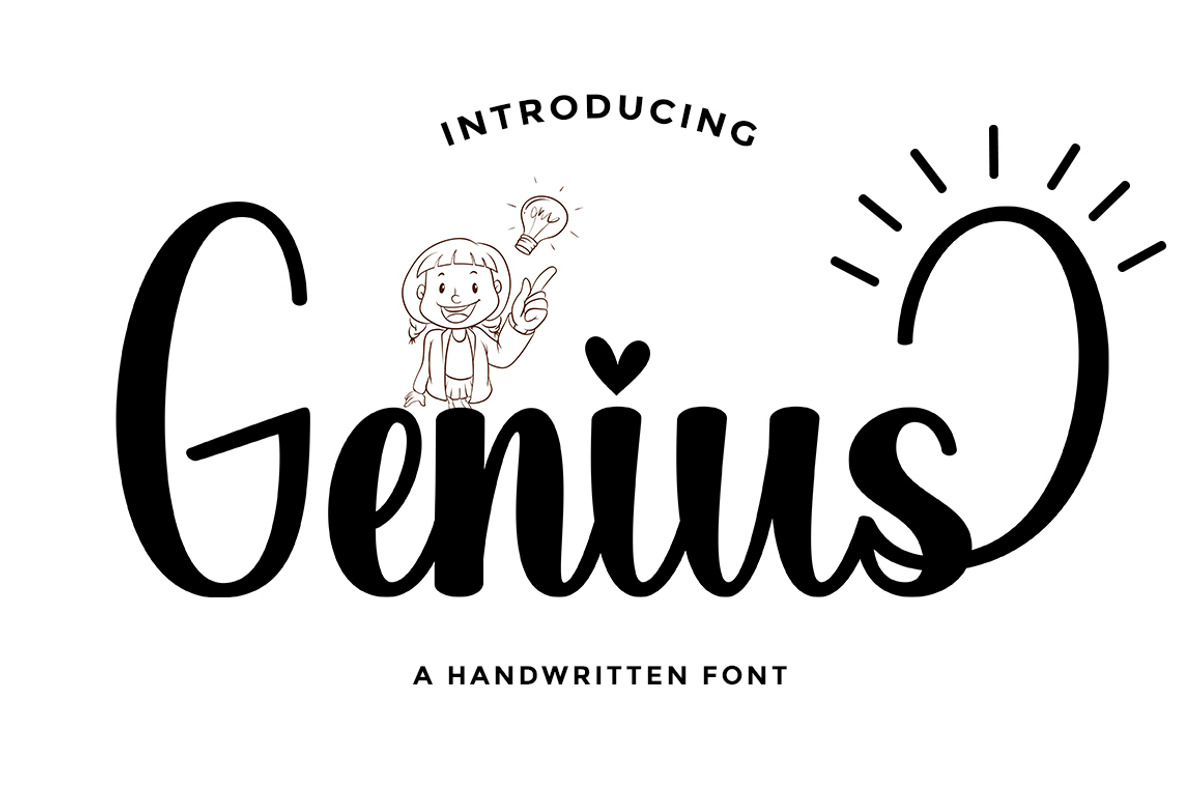 Genius, a Script Font by Rotterlab Studio (Photo 1 of 7)