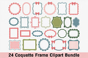 Coquette Frame Clipart Bundle, an Illustration by Actual Pixel (Thumbnail 1 of 26)
