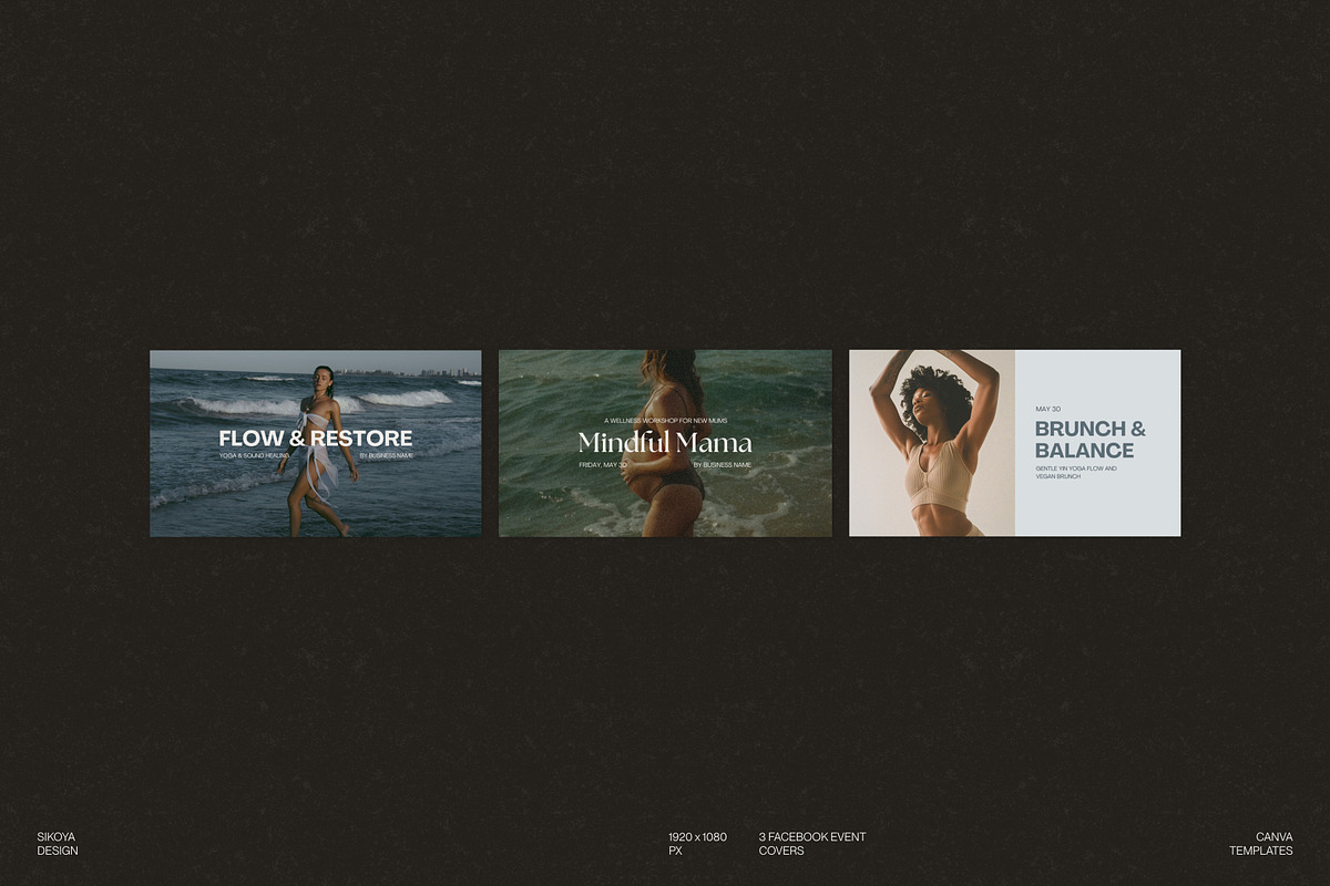 12 Wellness Event Canva Templates, a Marketing Template by Sikoya Design (Photo 9 of 9)