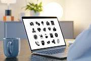 Business Icons - 20 Black Symbols, a Solid Icon by barsrsind (Thumbnail 2 of 3)