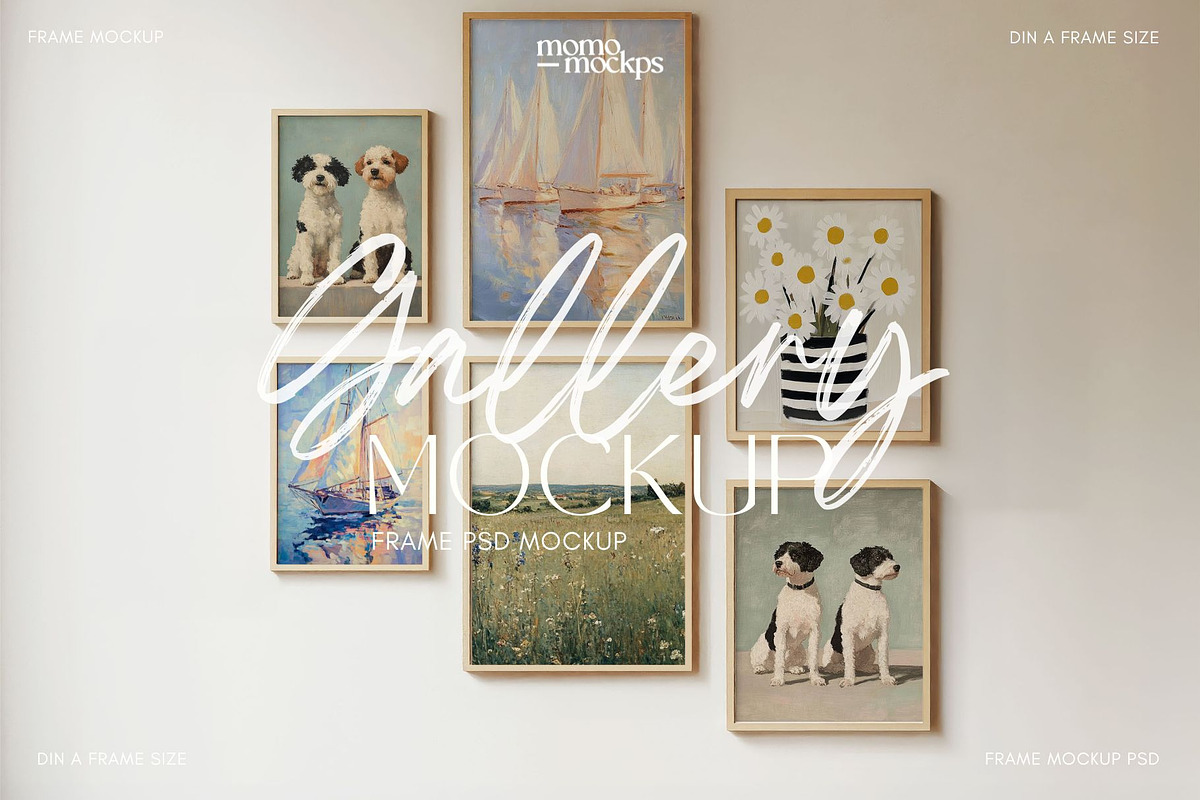 Gallery Wall Art Frame Mockup- PSD, a Household Mockup by momomockps (Photo 9 of 9)