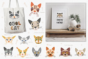 Cool Cats. Cliparts, Patterns, ABC., an Animal Illustration by DearLetters (Thumbnail 4 of 17)