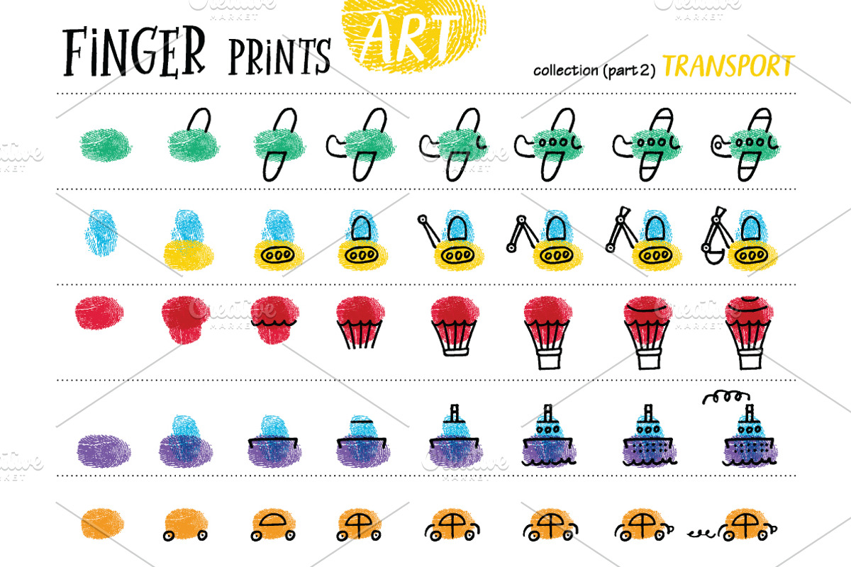 Finger prints ART, an Animal Illustration by Alena Razumova (Photo 3 of 14)