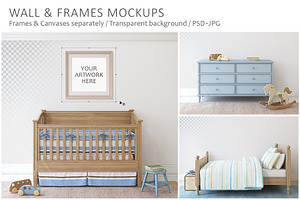 BOY'S NURSERY Wall&Frame Mockups