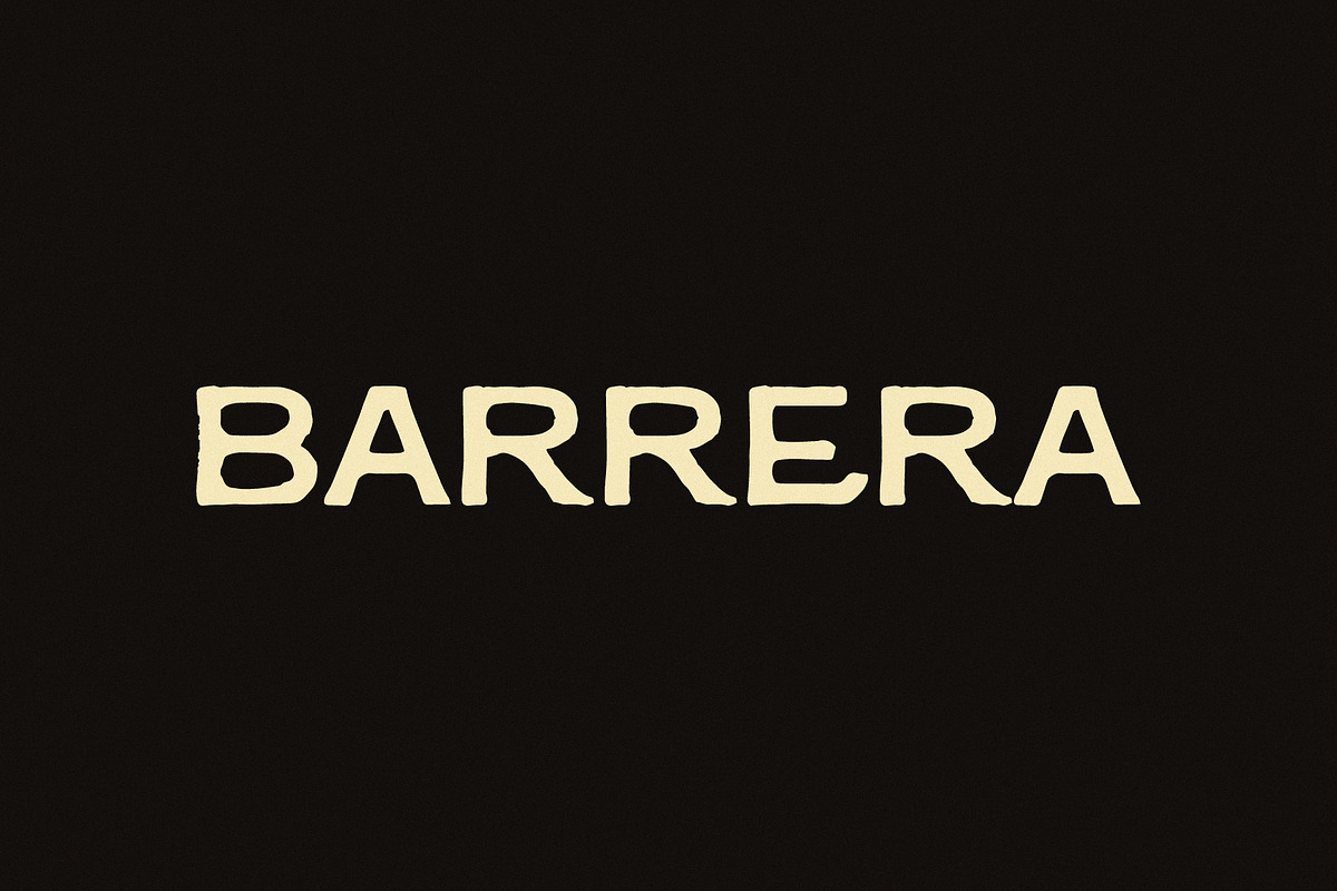 Barrera I A Handmade Display Font, a Sans Serif Font by Taylor Penton (Photo 1 of 4)