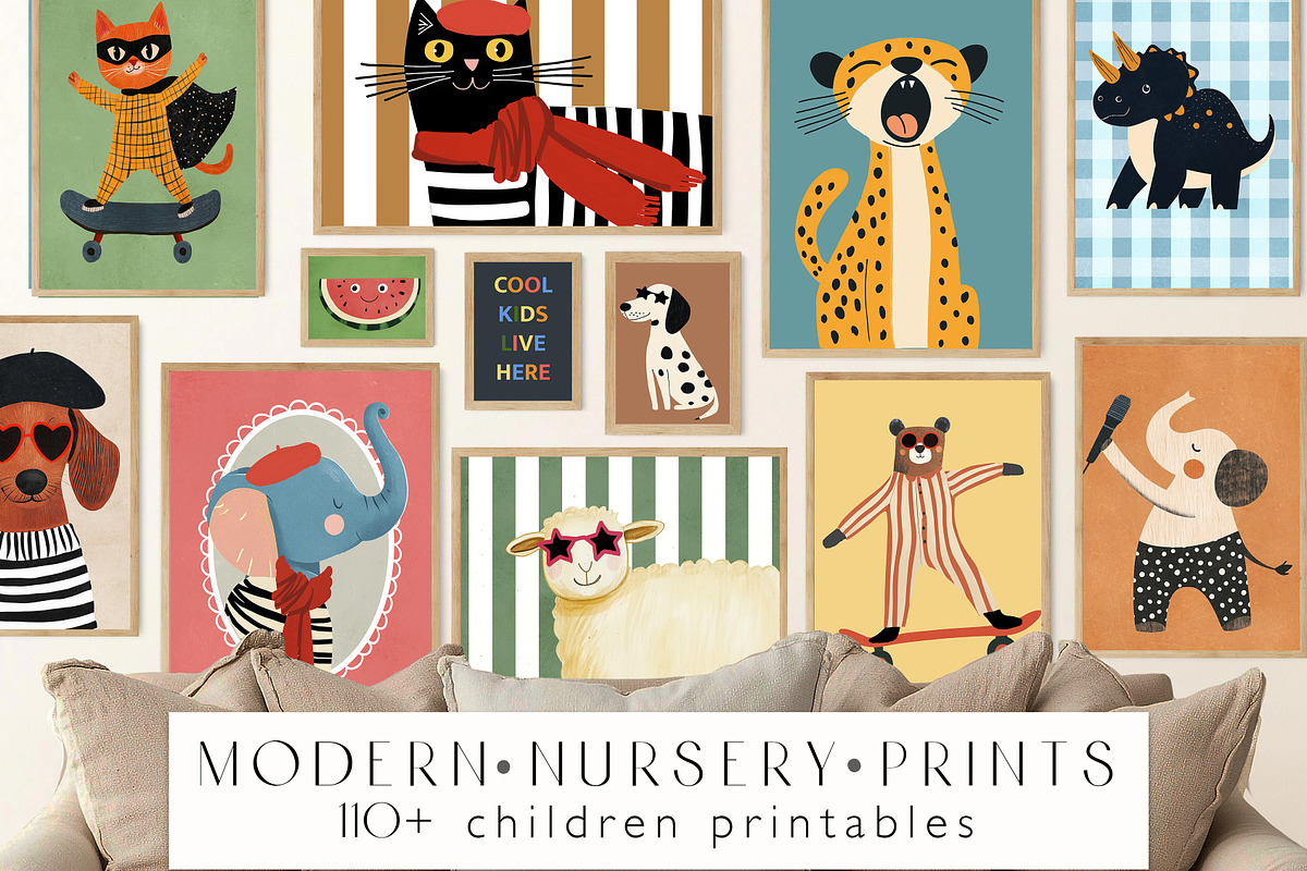 Nursery Print Bundle, a Background Graphic by Artemsky (Photo 1 of 24)