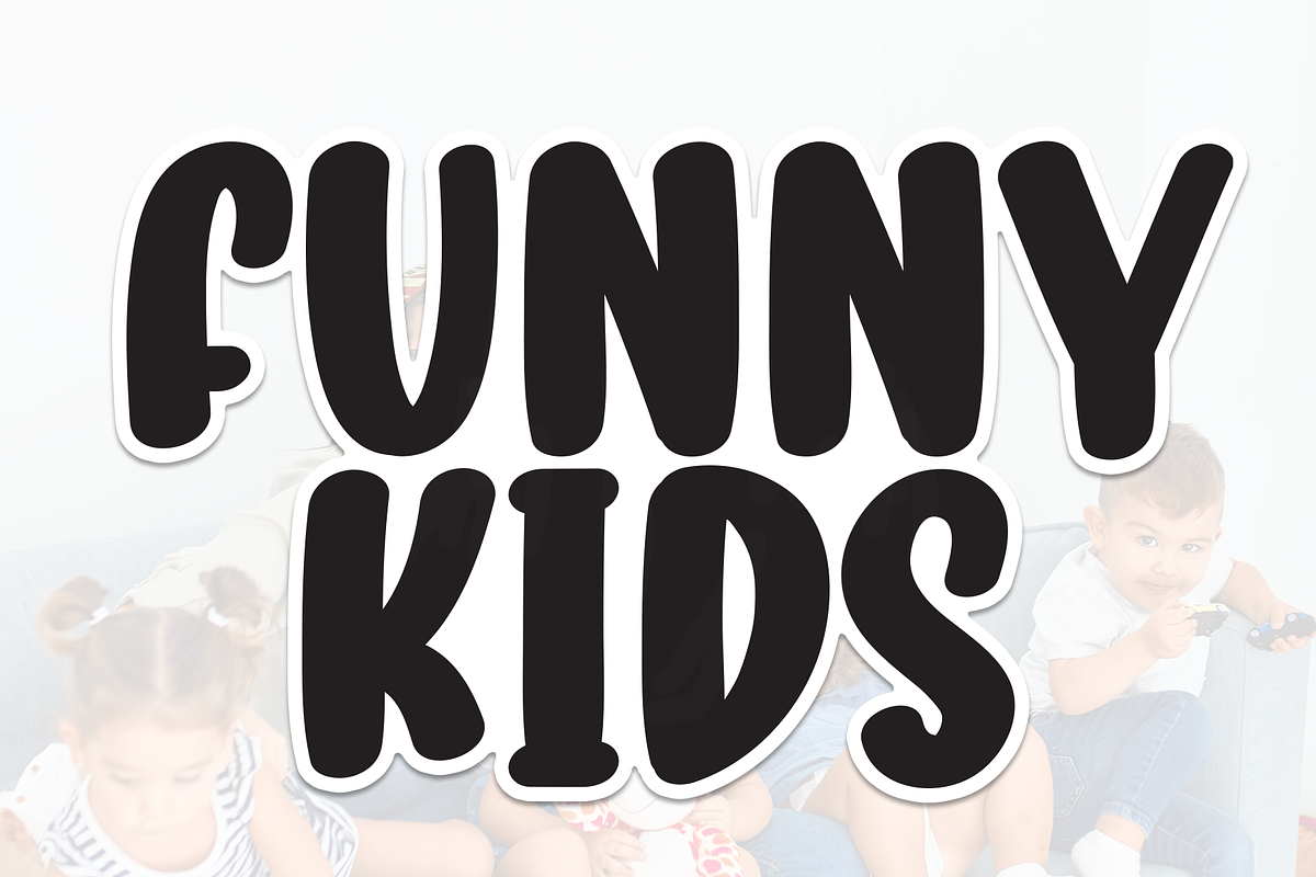 Funny Kids | Script Font, a Script Font by Scratchones (Photo 1 of 8)