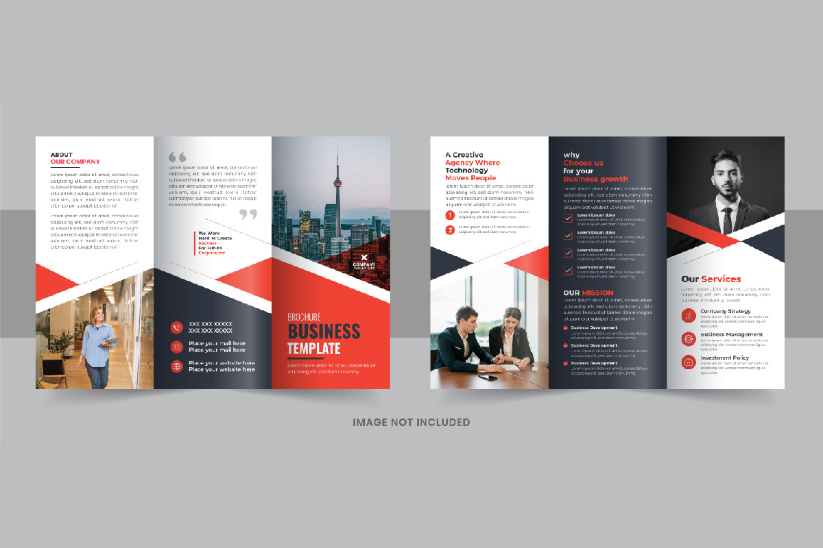 Business trifold brochure design, a Brochure Template by Pavel_design