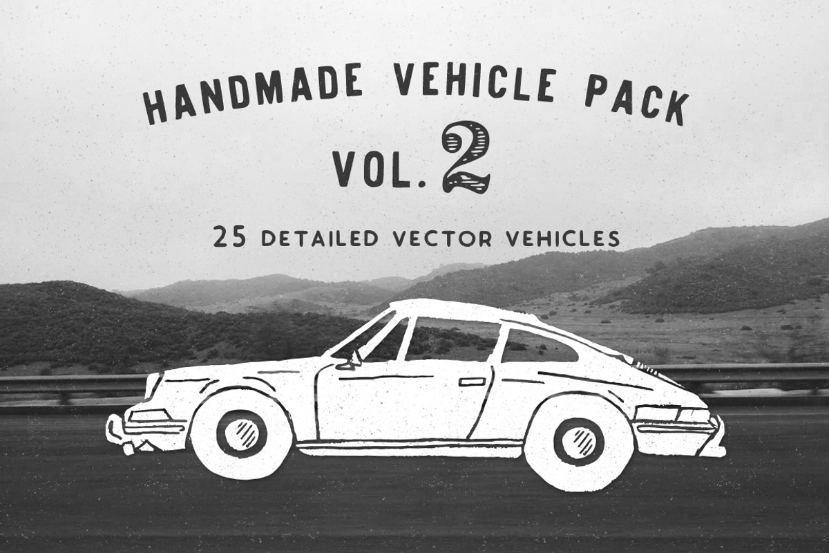 Handmade Vehicle Pack - Vol 2, an Illustration by Woodcrest Design Co. (Photo 1 of 4)