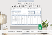 Ultimate Monthly Budget Tracker, a Templates & Theme by BRANDcontent (Thumbnail 1 of 7)