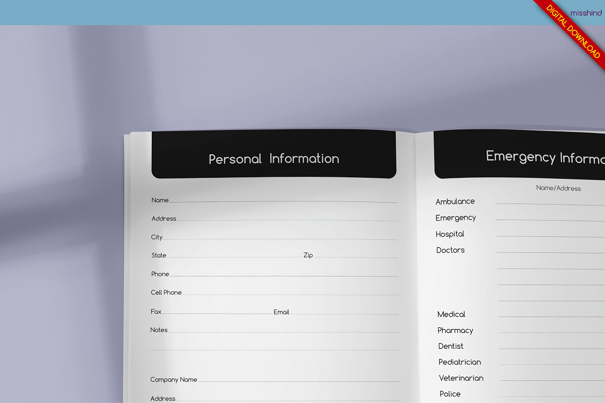 Address Book • KDP Interior, a Templates & Theme by HyeRi (Photo 3 of 4)