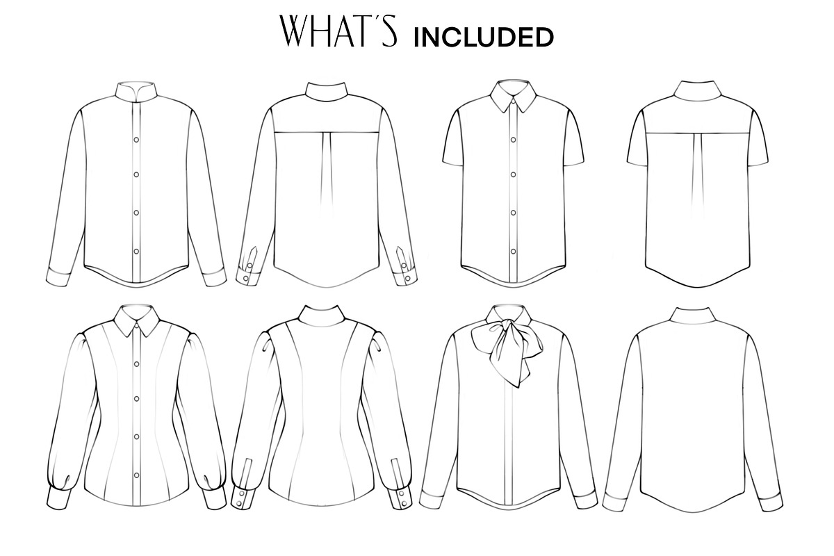 Women’s Shirts & Blouses Flats, a Person Illustration by designs.svkl (Photo 4 of 6)