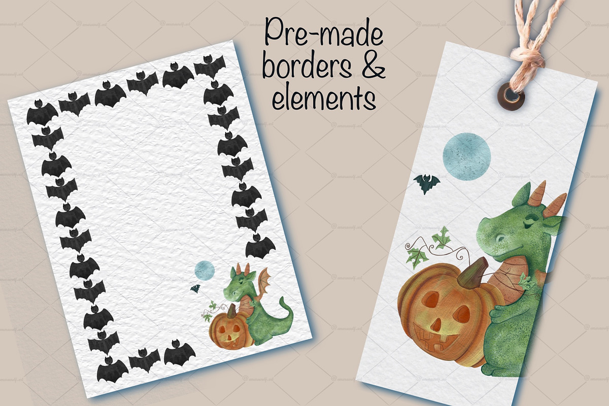 Seasonal Watercolor Dragon Clipart, an Illustration by Amarawolf's Art (Photo 9 of 19)
