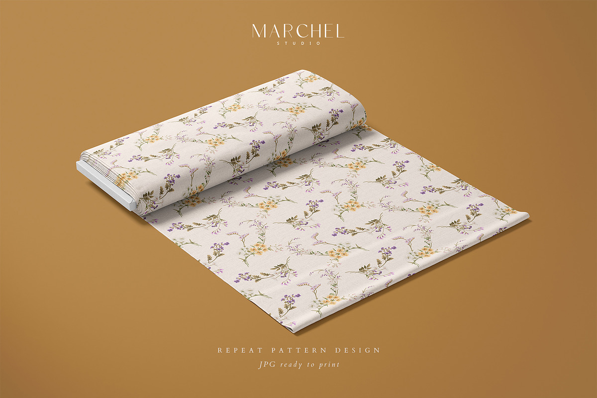 Floral Flow, Romantic Repeat Pattern, a Pattern Graphic by Marchel Studio (Photo 4 of 4)