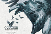 Watercolor October Clipart Set, an Illustration by ArtCreationsDesign (Thumbnail 8 of 10)