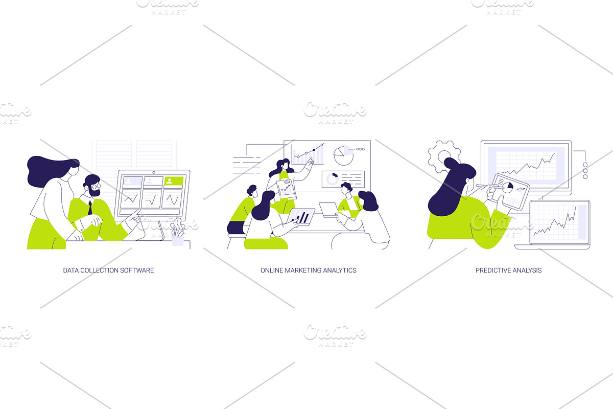 Use of Big Data abstract concept, a Technology Illustration by Visual Generation