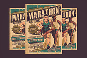 Marathon Run Event Vintage Flyer, a Flyer Template by Muhamad Iqbal hidayat (Thumbnail 1 of 4)
