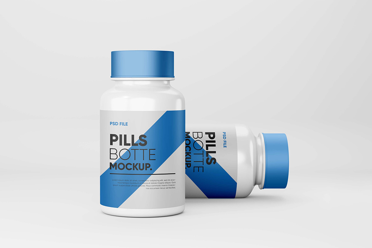 Medical Pills Bottle Mockups, a Packaging Mockup by Alhaytar (Photo 2 of 3)