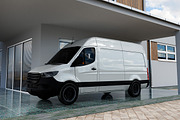 Delivery Car Mockup, an Advertising Mockup by Artlogs (Thumbnail 5 of 5)