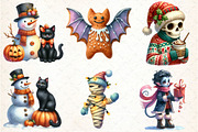 Halloween & Winter Clipart, an Illustration by DreamCafeArt (Thumbnail 3 of 5)