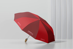 Red Umbrella Mockup