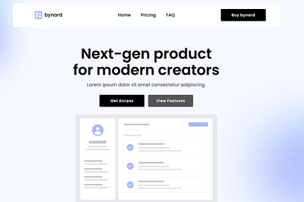 Bynard - Carrd Template, a Landing Page Template by zite-design