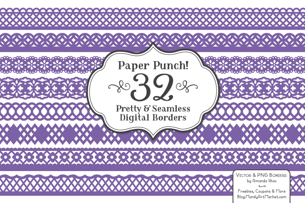 Purple Lace Clipart & Vectors, an Illustration by Amanda Ilkov (Photo 1 of 5)