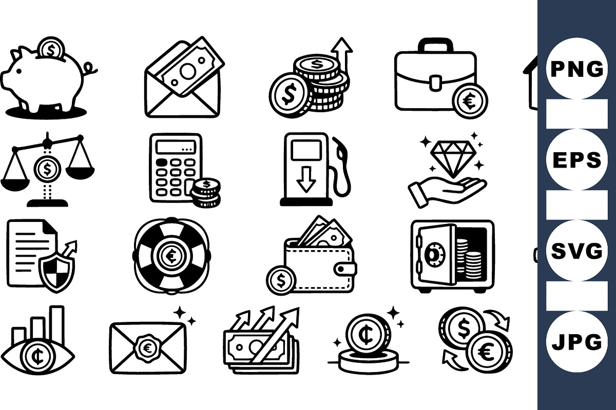 Finance Icons Clipart Collection for, an Illustration by designvectx (Photo 1 of 3)