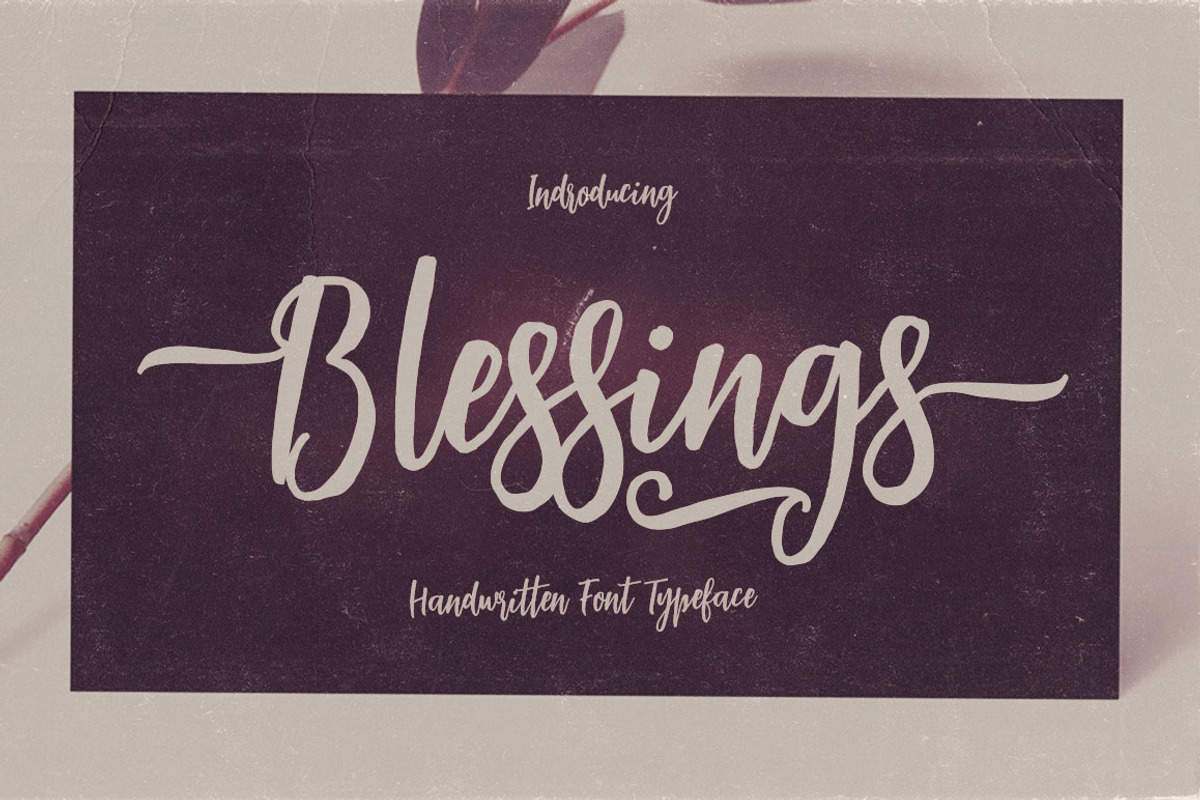 Blessings Script Font preview 5