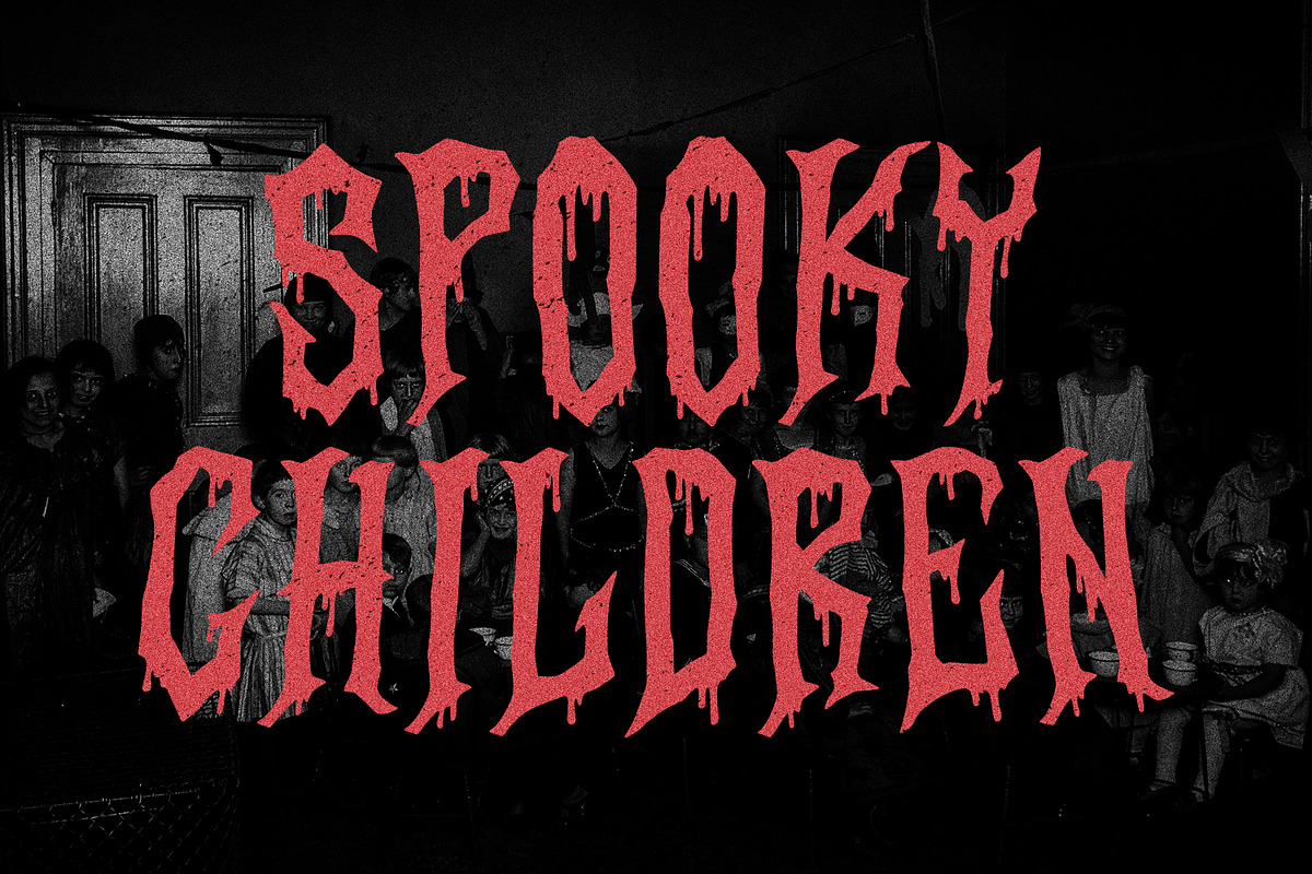 Buckorz Dripping Horror Display Font, a Handwritten Font by Maulana Creative (Photo 3 of 7)