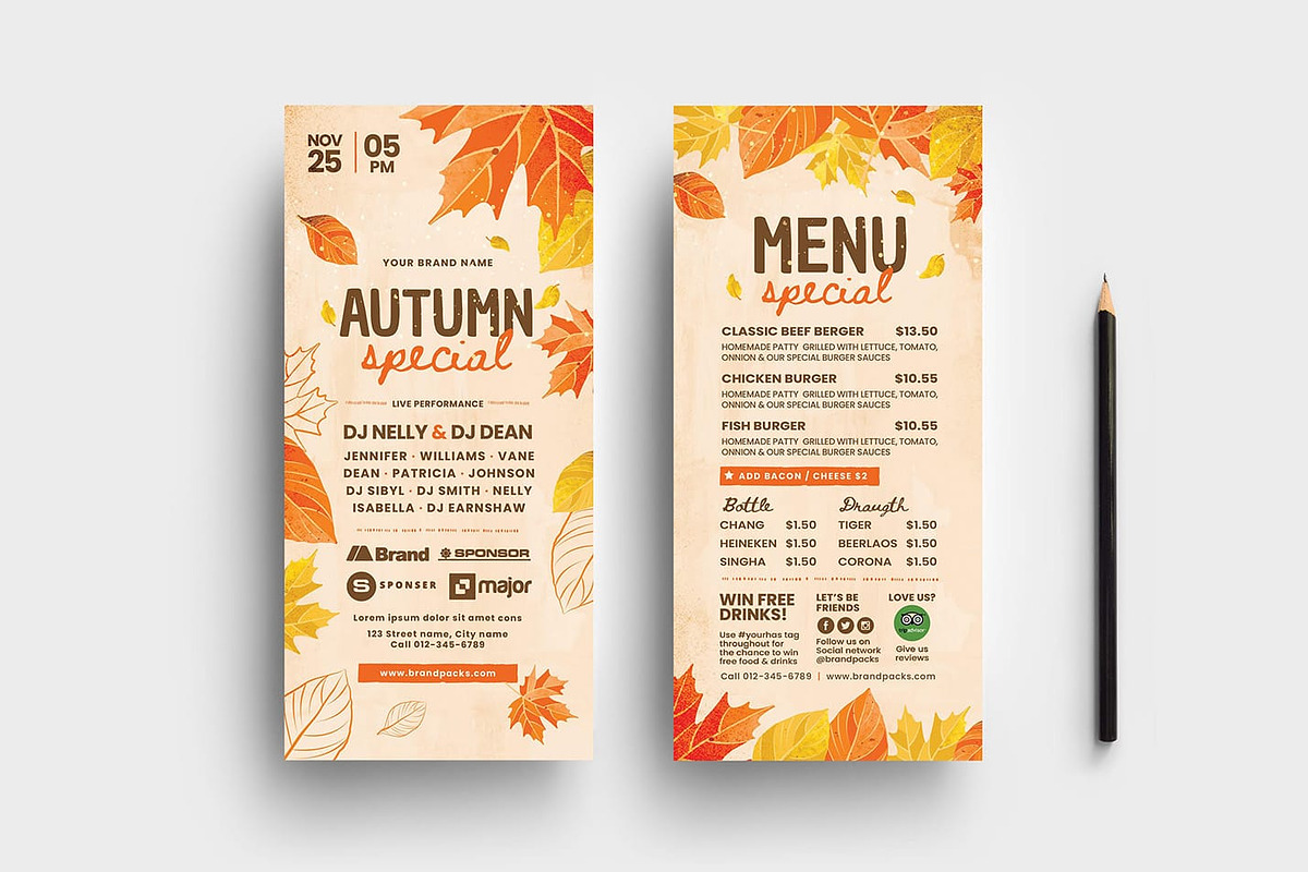 Autumn Fall Flyer Templates, a Flyer Template by BrandPacks (Photo 5 of 7)
