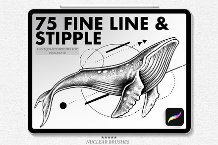 Stipple Brushes For Procreate, a Brush Add-On by Nuclear Brushes