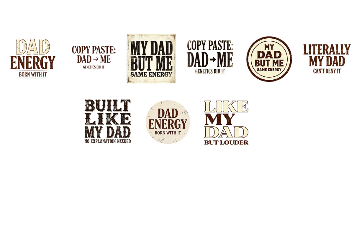 Father's Day Sublimations Set, a Decorative Illustration by InkyQueenArt (Photo 5 of 6)