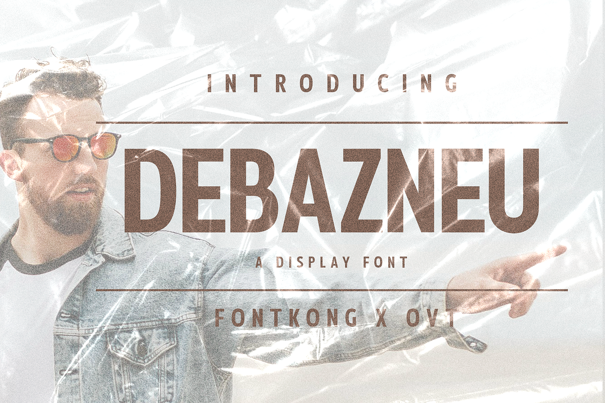 Debazneu - Display Font, a Sans Serif Font by overlaytemplates (Photo 1 of 5)