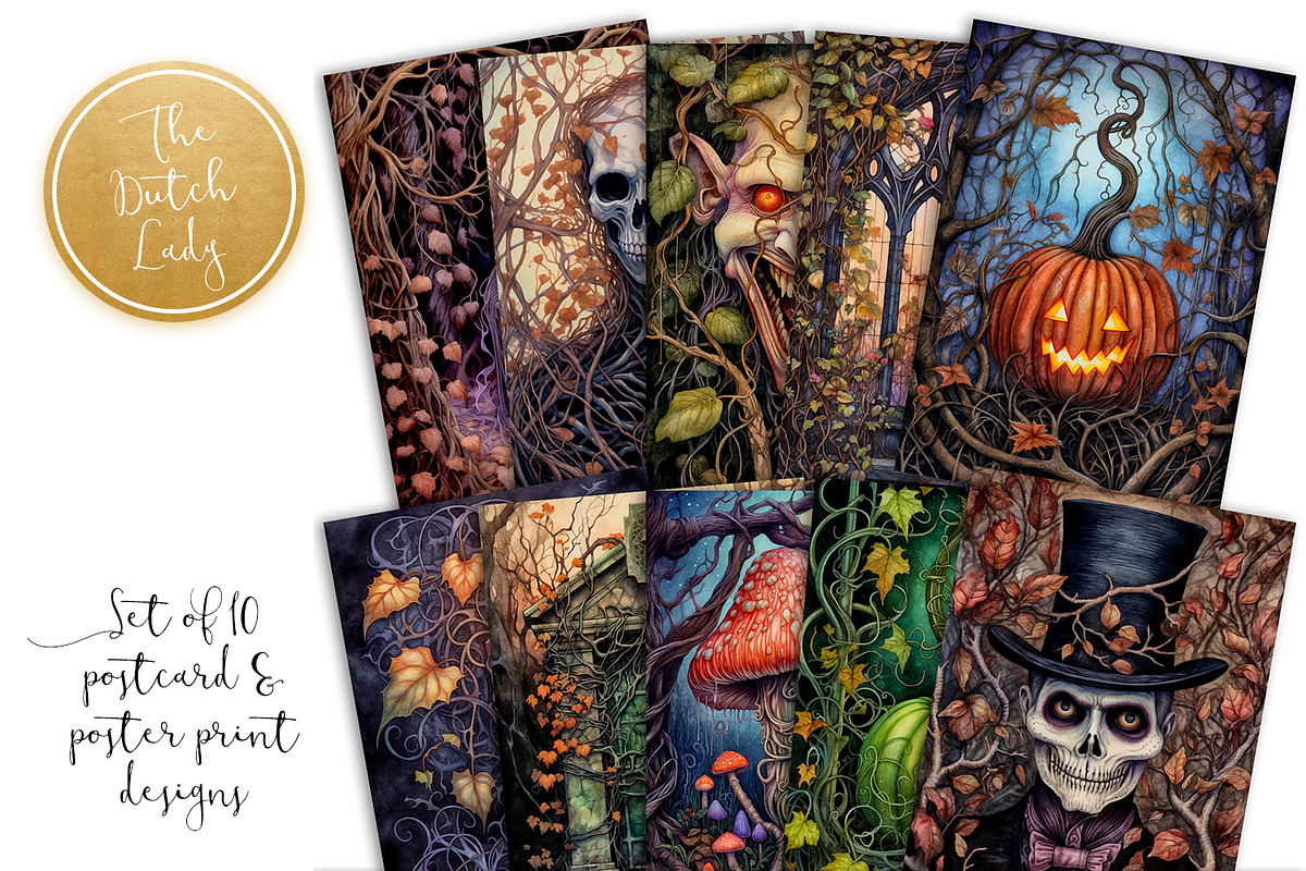 Halloween Postcards & Art Prints, a Seasonal Illustration by The Dutch ...