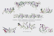 Watercolor Wildflower Clipart Set, an Illustration by Patishop Art (Thumbnail 9 of 23)
