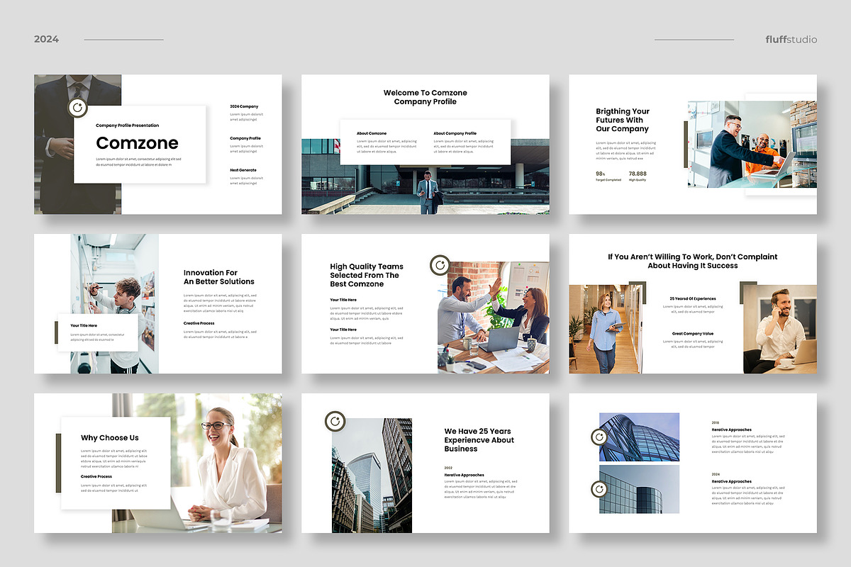 Company Profile Keynote Template, a Presentation Template by fluffstudio (Photo 2 of 6)