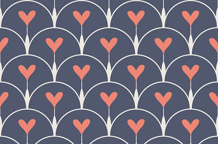 Seamless hearts pattern