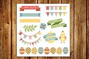 Happy easter elements and patterns, a Graphic by martynmarin (Thumbnail 2 of 5)