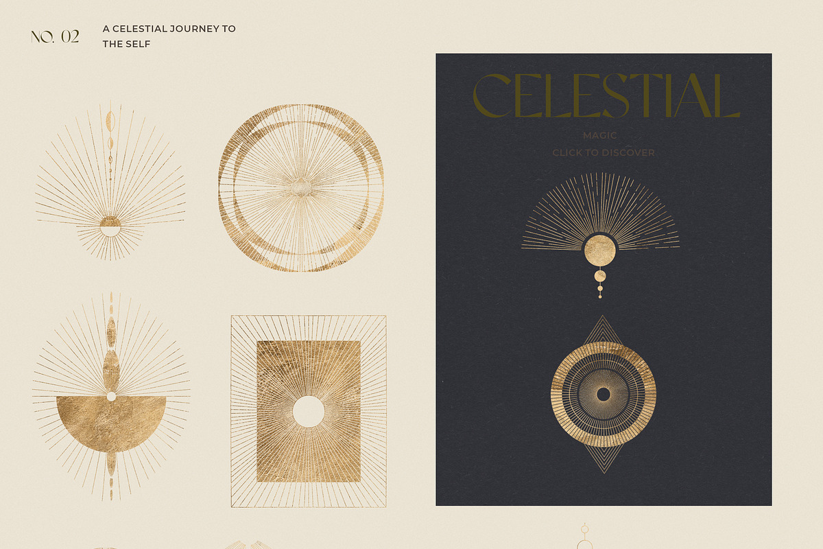 Gradient Texture & Celestial Bundle, a Texture Illustration by Laras Wonderland (Photo 4 of 11)