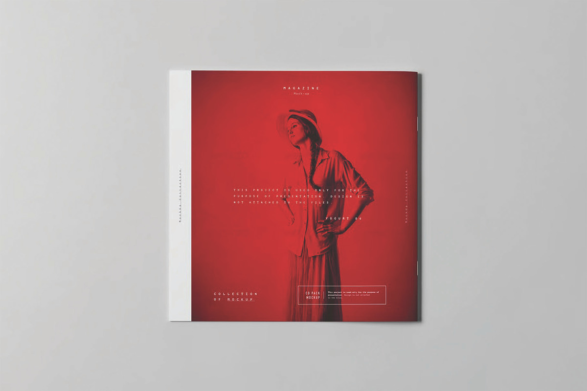 Minimalist Square Brochure Mockup, an Advertising Mockup by DesignRushMarket (Photo 2 of 11)