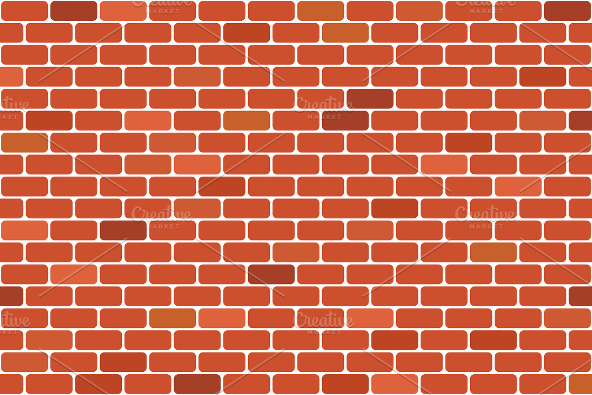 Red brick pattern, a Pattern Graphic by Elena Pimukova