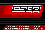 Esba - Italic, a Font by Qbotype Fonts (Thumbnail 1 of 5)