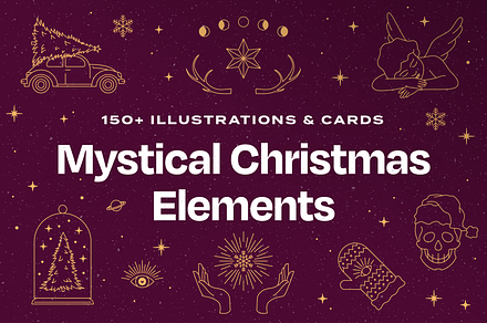 158 Mystical Christmas Ilustrations