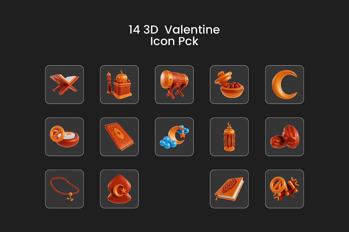 3D Ramadan Icon Pack, an Object 3D Model by Boril Std (Photo 3 of 3)