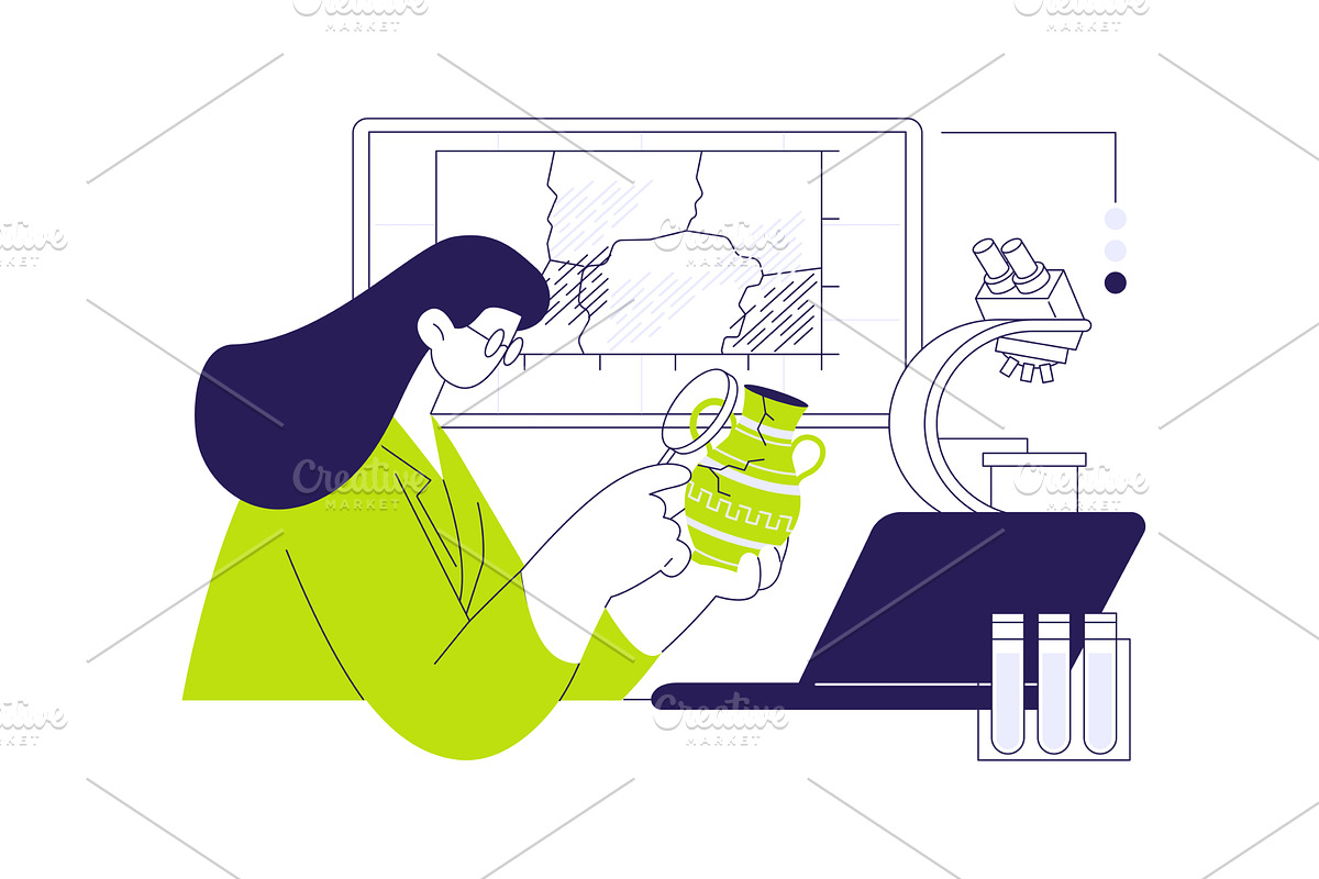 Archeology isolated cartoon vector, an Education Illustration by Visual Generation