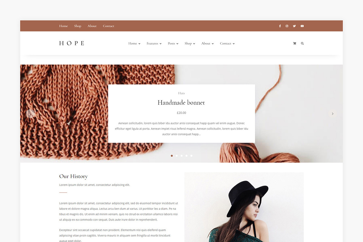 Hope - WordPress Blog & Shop Theme, a WordPress Template by Lucid Themes (Photo 6 of 6)