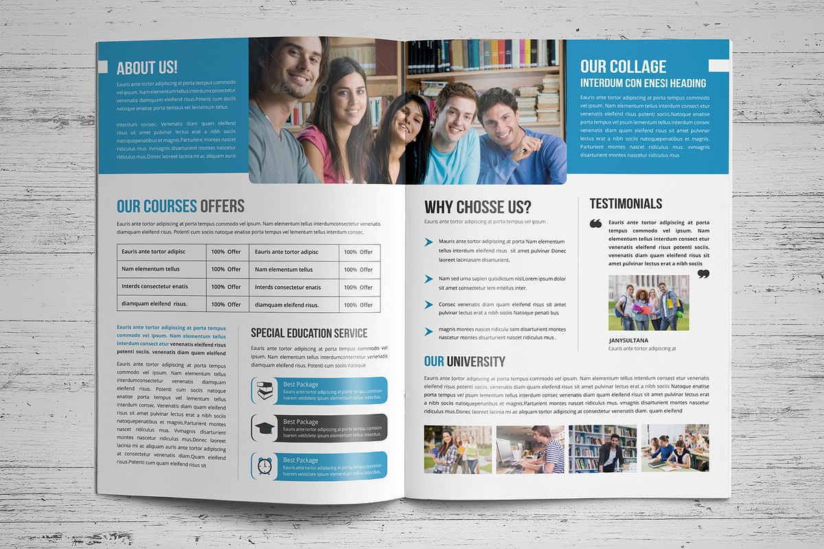 Education Brochure Template V3, a Brochure Template by JanySultana (Photo 2 of 8)