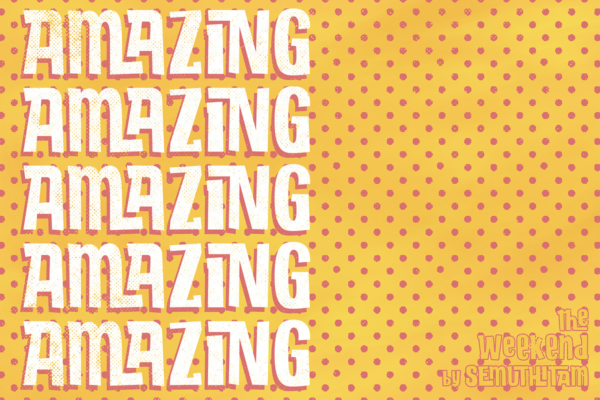 The Weekend Display Font, a Font by SemutHitam Creative (Photo 10 of 15)