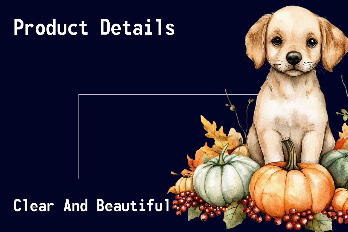 Cute Autumn Dog Sublimation Clipart, an Illustration by CitraGraphics (Photo 7 of 7)